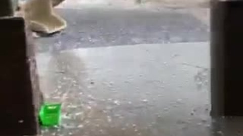 Hail in Corona