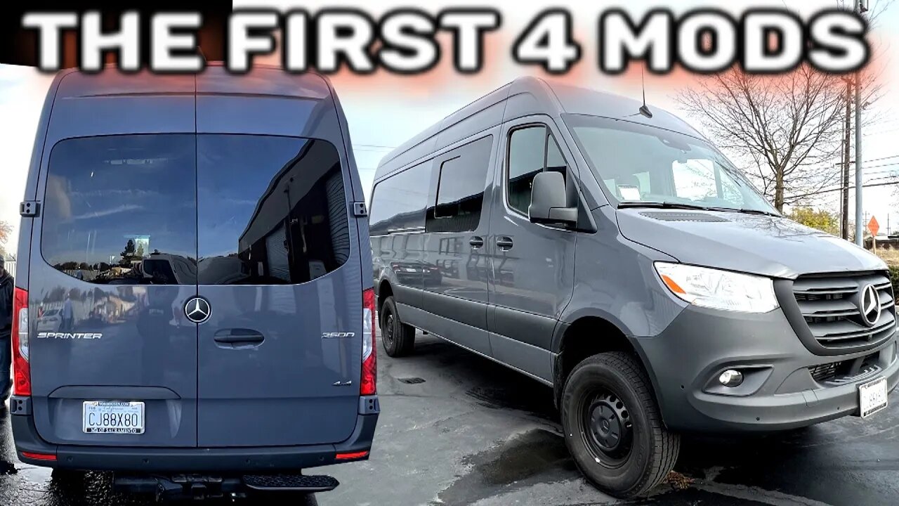 The First 4 Mods - New 2022 Mercedes-Benz 4x4 Sprinter Cargo Van Fun & Useful Upgrades