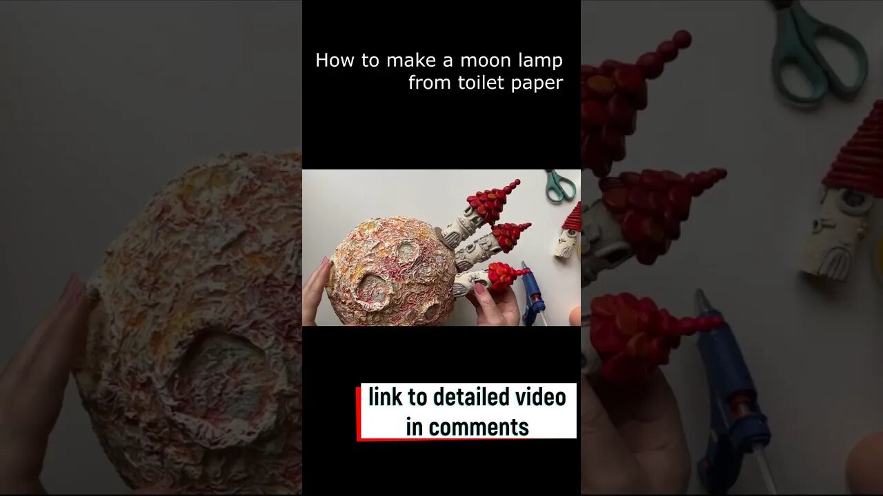 Moon lamp from toilet paper