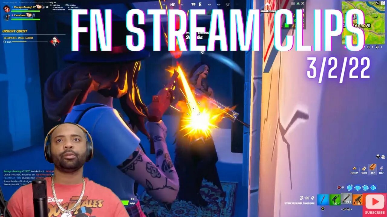SAVAGE GAMING-YT [LIVE] FORTNITE Stream Clips 3/3/22