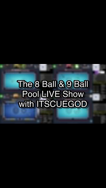 The 8 Ball & 9 Ball Pool LIVE Show with ITSCUEGOD