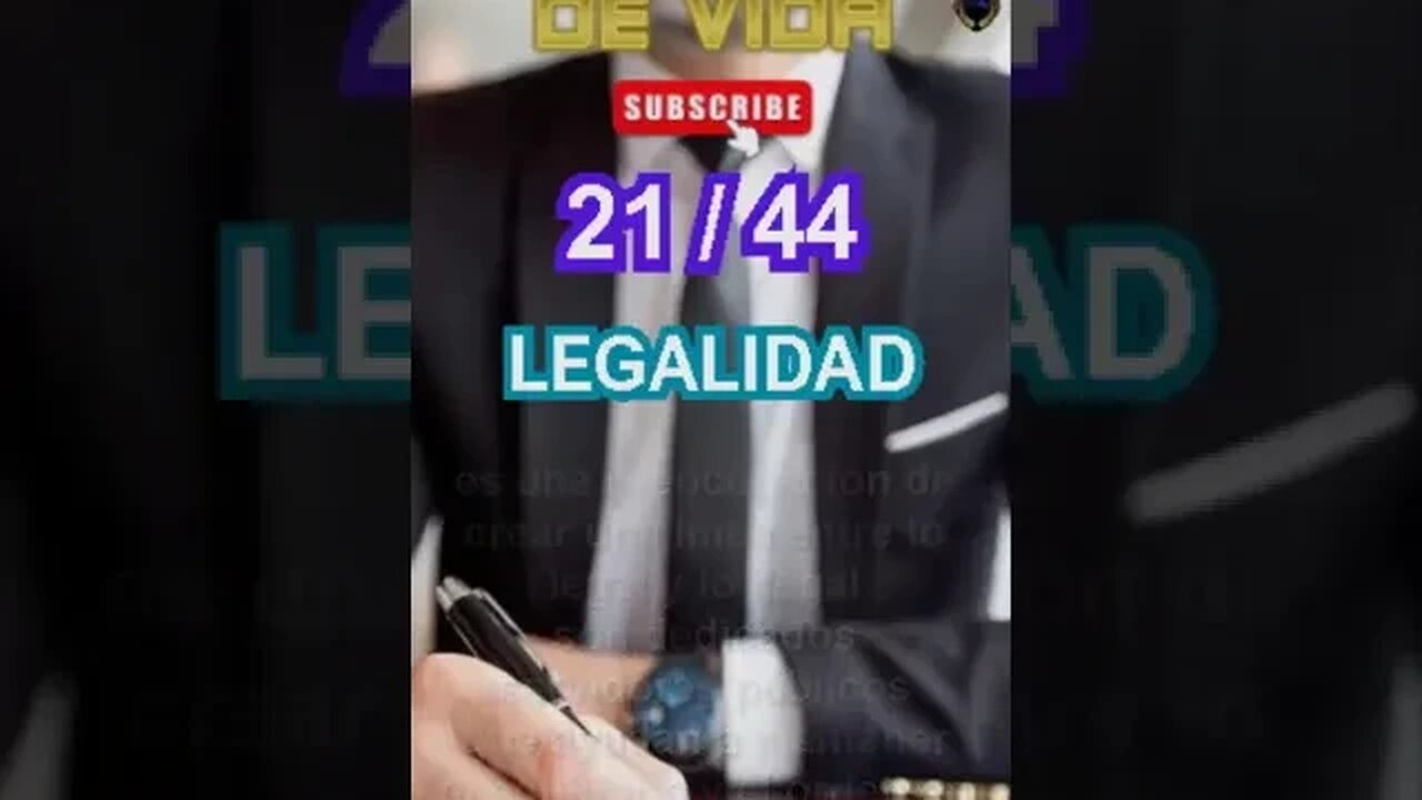 Destino de vida 21 - 44 Legalidad