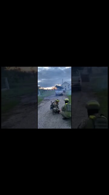 Self-made rocket launcher of Ukrainian production.