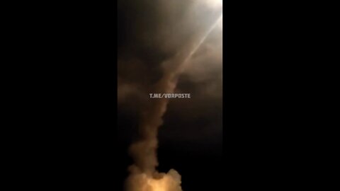 Night launch of missiles using the Iskander system at Ukrainian military targets