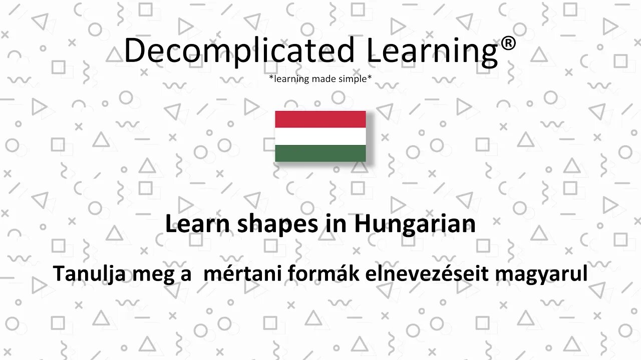 Learn shapes in Hungarian