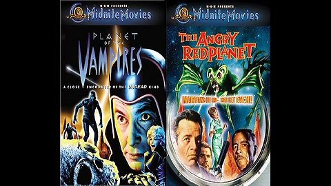 PLANET OF THE VAMPIRES 1965 & THE ANGRY RED PLANET 1959 Outer Space Terror DOUBLE FEATURE
