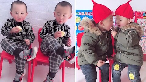 Funny Siblings Baby Playing Together - Twin Baby Videos