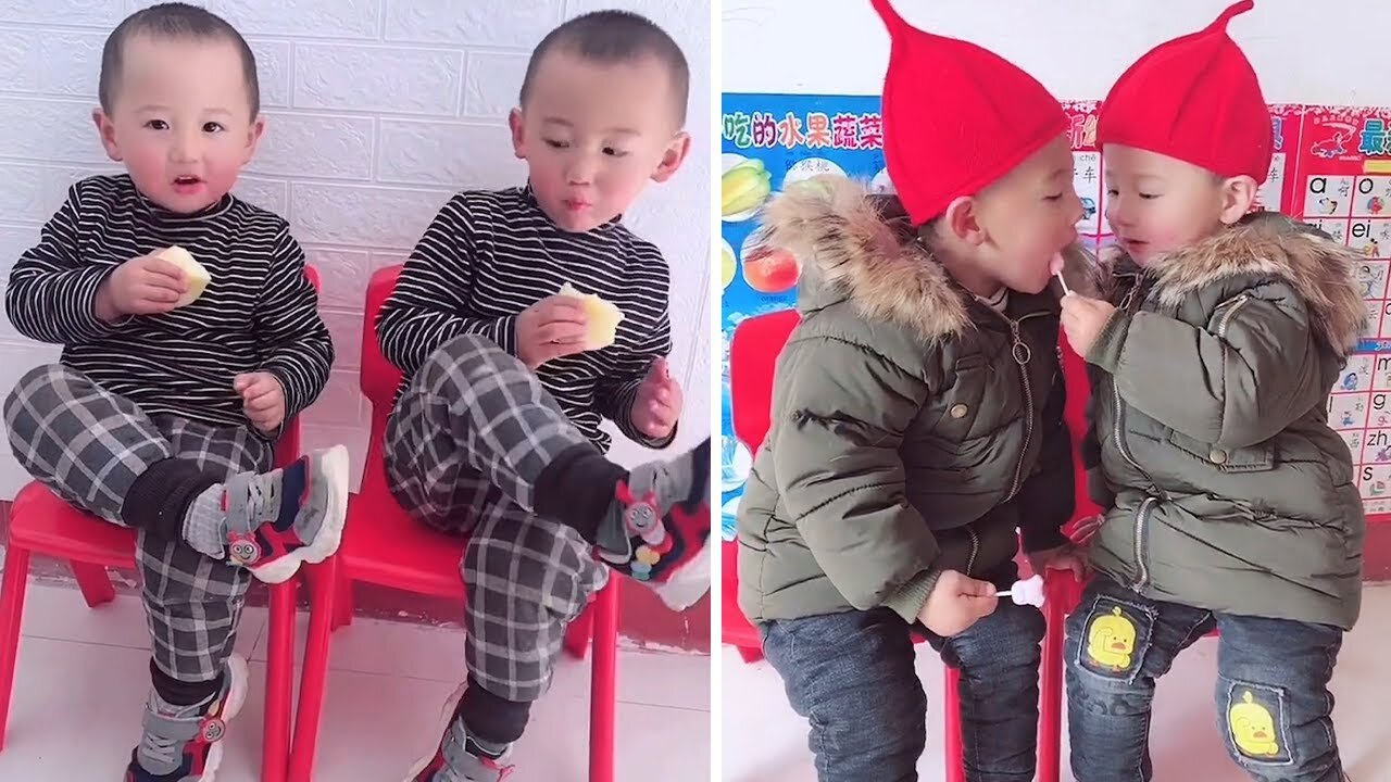 Funny Siblings Baby Playing Together - Twin Baby Videos