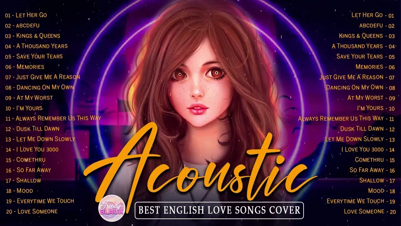 Best English Acoustic Love Songs Playlist 2023 ❤️ Relaxing Acoustic Cover Of Popular Love Songs