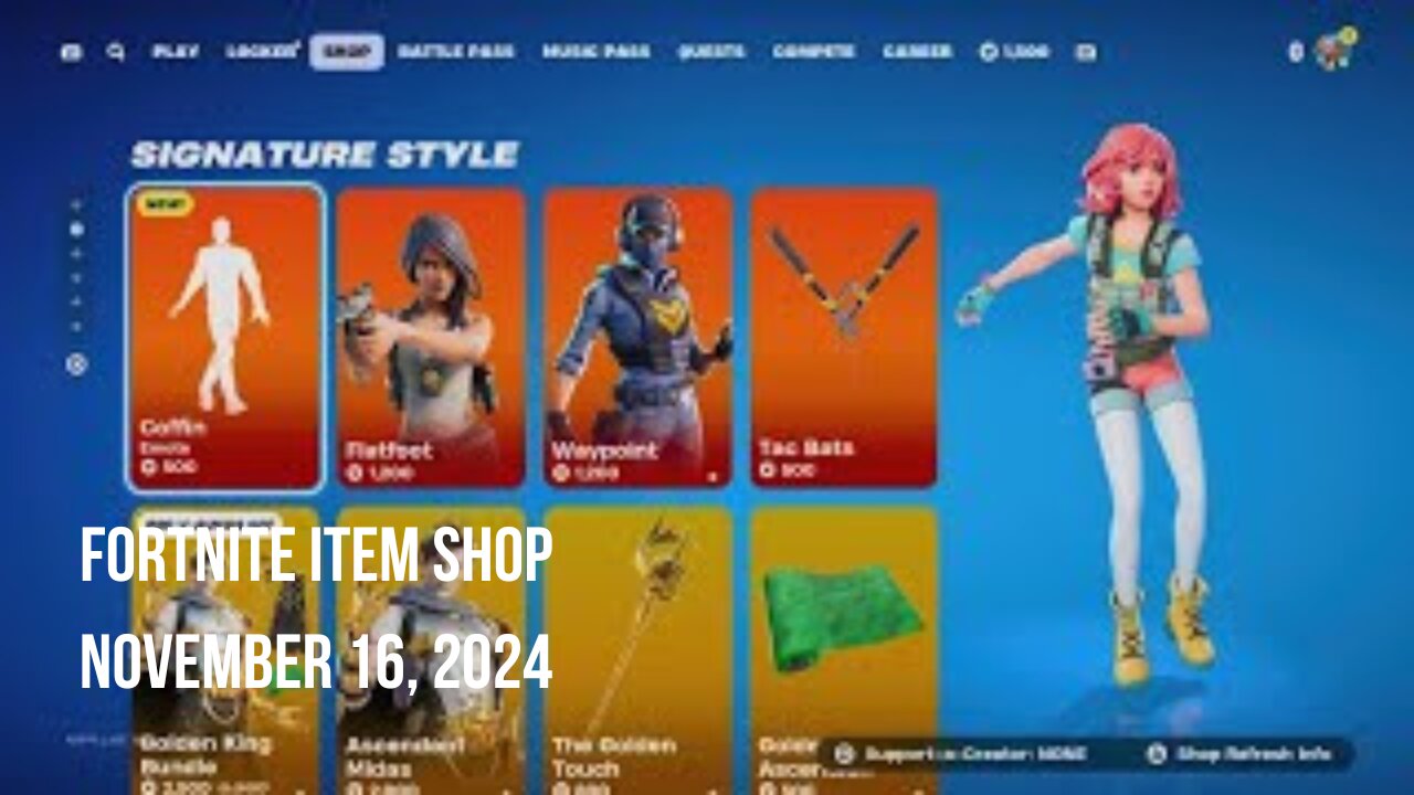 Fortnite Item Shop|November 16, 2024(*New* Coffin Emote)