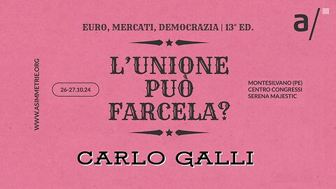 🔴 "Europa fra pace e guerra: nuove dinamiche e nuove prospettive" (Carlo Galli)