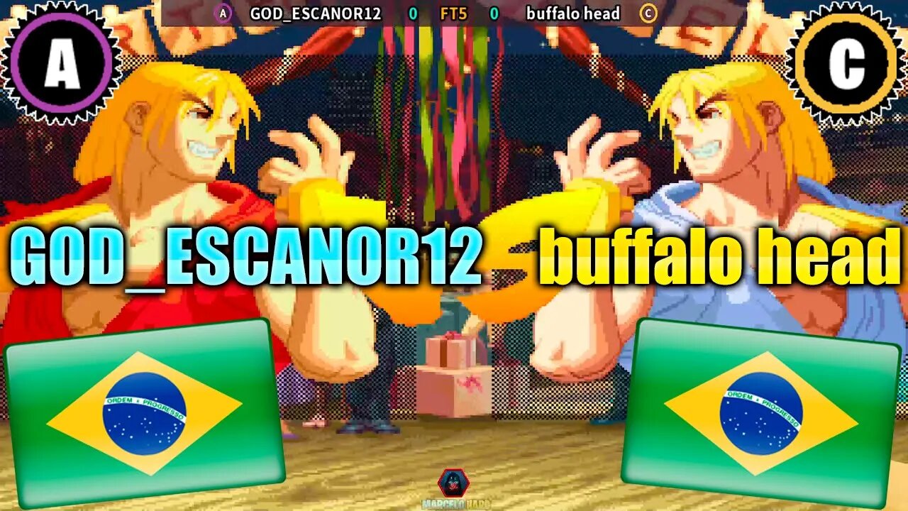 Street Fighter Alpha 2 (GOD_ESCANOR12 Vs. buffalo head) [Brazil Vs. Brazil]