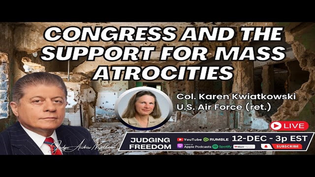 Col Karen Kwiatkowski US AF: Congress Supports Genocide. Freedom of Speech at US Universities