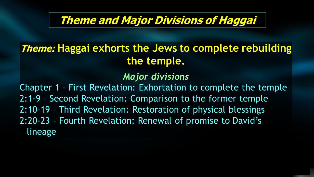 Video Bible Studies: Haggai - #1