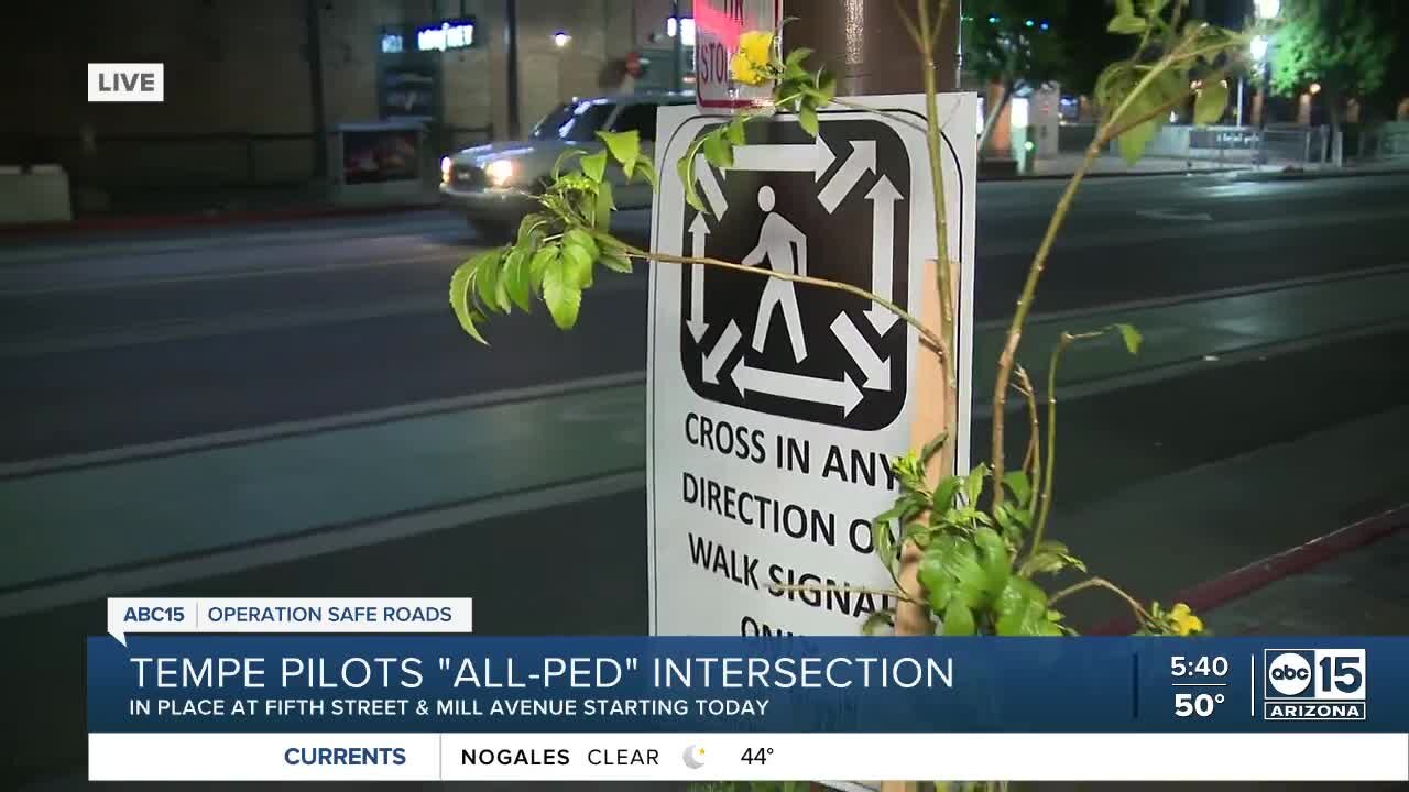 Tempe pilots 'all-ped' intersection