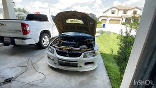 Evo 8 engine bay wash