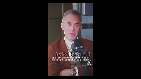 Jordan Peterson- happiness passing by every once in a while