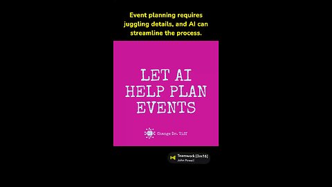 Let AI Help Plan Events