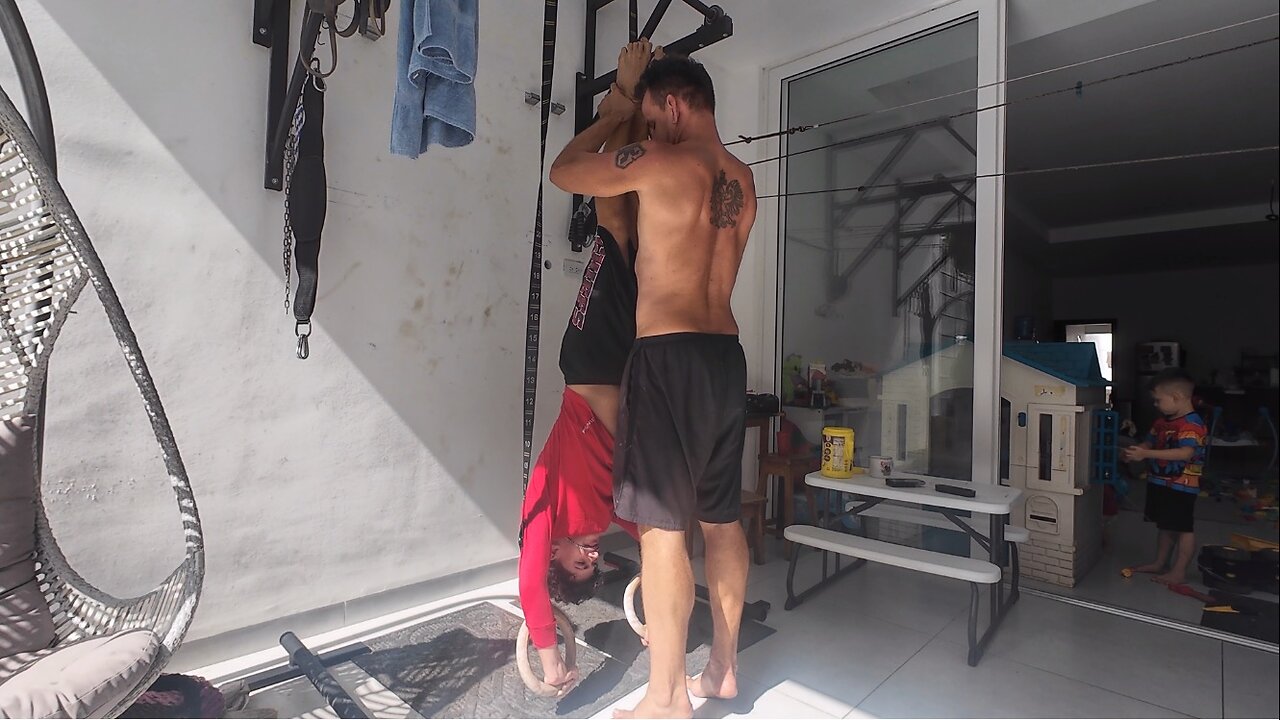 Father & Son Workout in Nicaragua - Cut Day 155 - Shoulders - Ring Calisthenics Focused Week