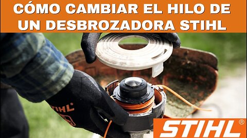 Cómo cambiar el hilo de una desbrozadora Stihl Auto-cut poner hilo en el cabezal