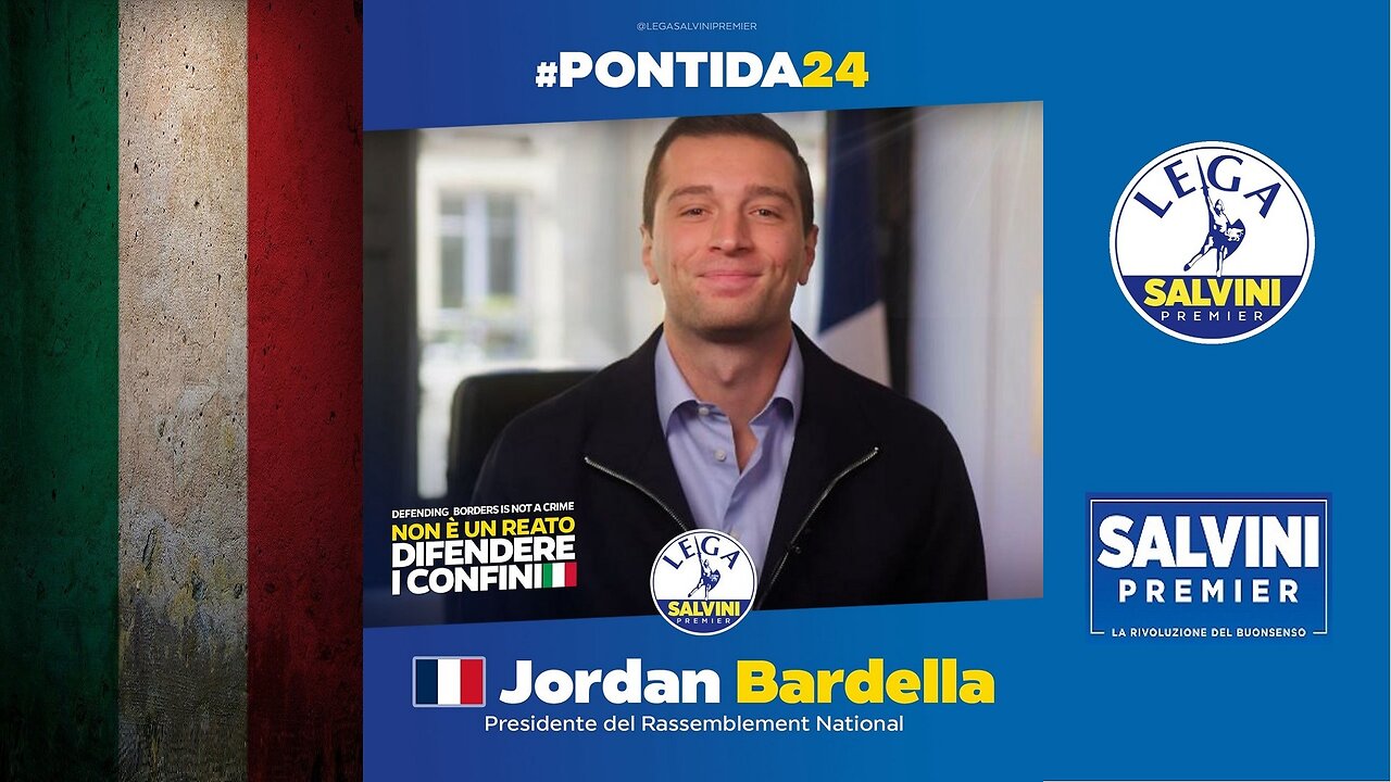 🔴 Jordan Bardella - #Pontida #Pontida2024