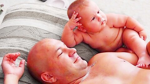 Funniest Moments When Baby Plays With Dad