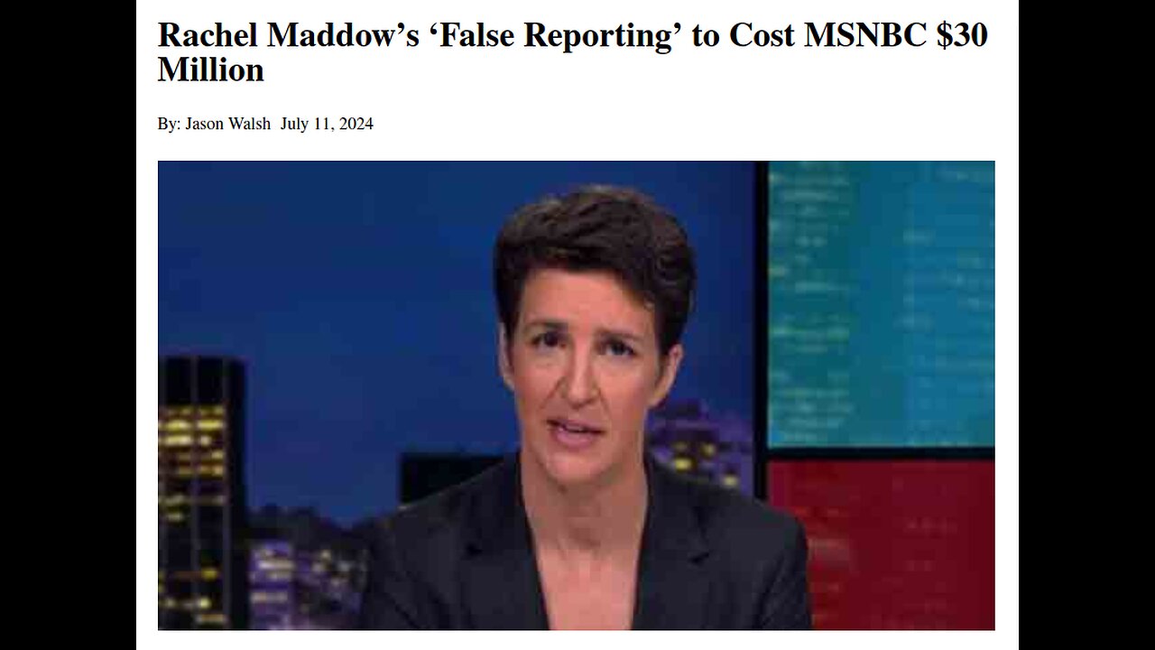 Maddow Reporting Could Cost MSNBC $30 Million