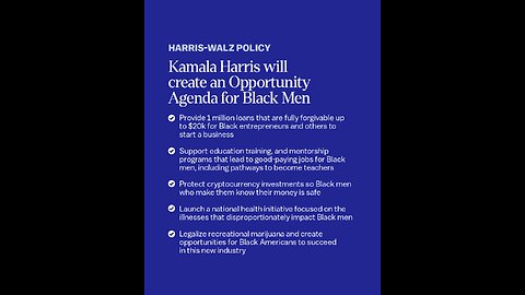 Kamala to give opportunity for people based on race