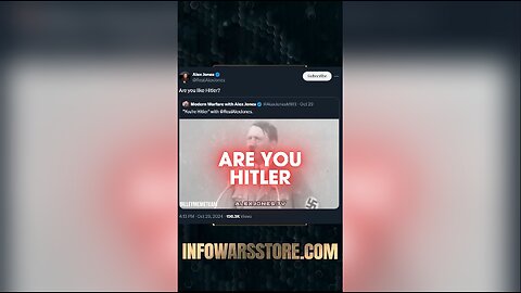 Are You Like Hitler - Alex Jones on X