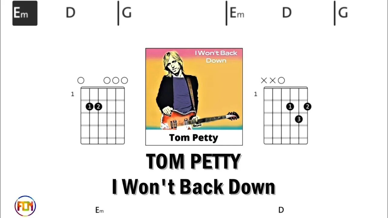 TOM PETTY I Won't Back Down - Guitar Chords & Lyrics HD