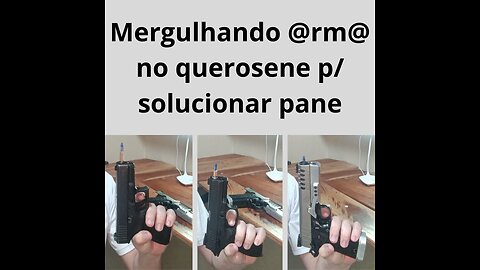 Solucionando pane. Mergulhando arma no querosene. Desmontagem. Montagem. Limpeza. PT 838. Glock G25