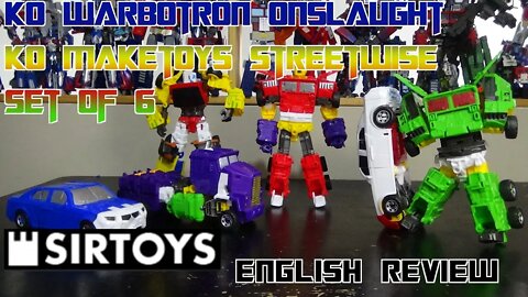 Video Review for the KO Warbotron Onlaught and Maketoys Streetwise Set of 6