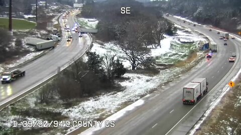 VIDEO: Massive semi crash clogs freeway in Columbia County