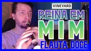 REINA EM MIM - VINEYARD - Tutorial com notas na tela flauta doce