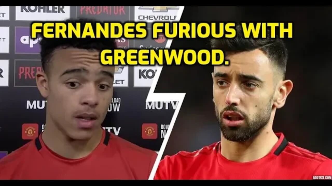 BRUNO FERNANDES FURIOUS WITH MASON GREENWOOD - MANCHESTER UNITED - NINJA KNIGHT