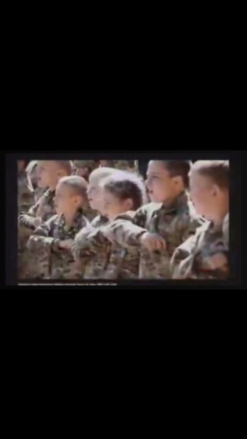Azov NAZI children's training camp in Ukraine