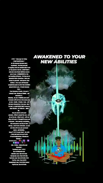 AWAKENED TO YOUR NEW ABILITIES