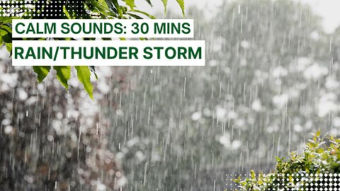 Rain Sound with Thunder SoundsㅣHeavy Rain for Sleep, Study, Relaxation & Meditation