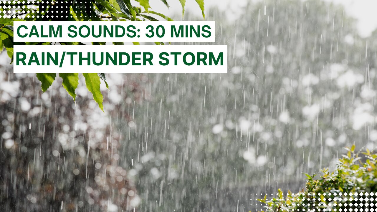Rain Sound with Thunder SoundsㅣHeavy Rain for Sleep, Study, Relaxation & Meditation