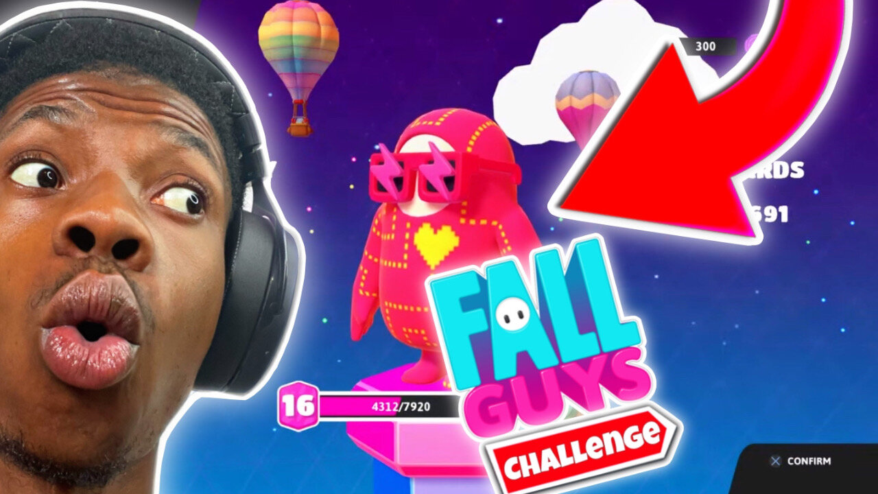 Win Crown In Fall Guys Without Falling Off Challenge (1 Fall Off = 1 Bicep Curl)