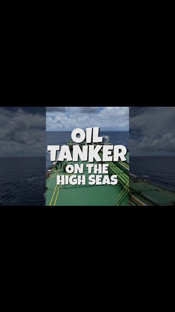 OIL TANKER AT SEA UNDER WINDY CONDITIONS