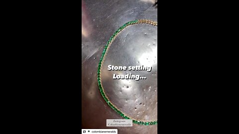 20tcw square princess natural green Emerald Tennis Necklace in 14K gold 18" custom made