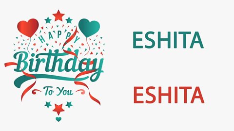 Happy Birthday to Eshita- Hindi Birthday Wish From Birthday Bash