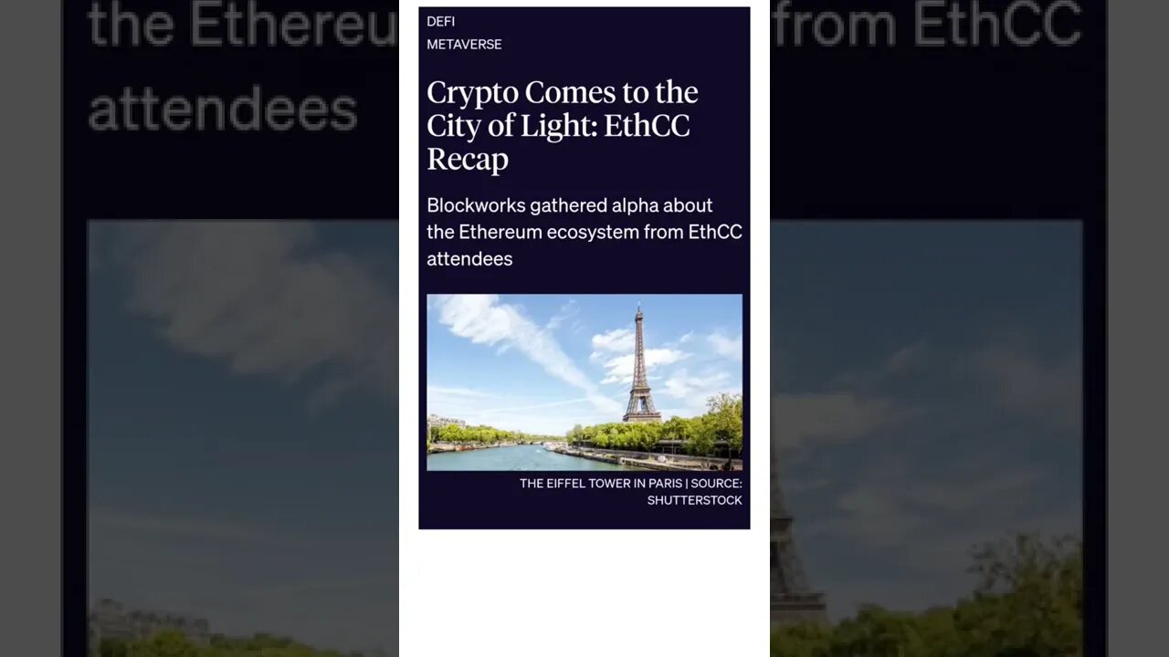 Ethereum Community Returned to Paris #france #paris #ethereum #cryptomash #cryptonews #AnsirAli