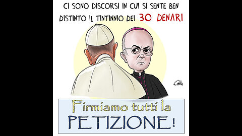 #MONSIGNOR VIGANÒ NON SI PIEGA!!😇💖🙏 #ECCO LE LIMPIDE PAROLE DELL'ARCIVESCOVO CHE, #SECONDO CIONCI👿... SI ERA “VENDUTO A BERGOGLIO PER TRENTA DENARI”...🛑VERGOGNA!!”👿👿👿=ORA I CORROTTI VENGONO AL PETTINE?!=