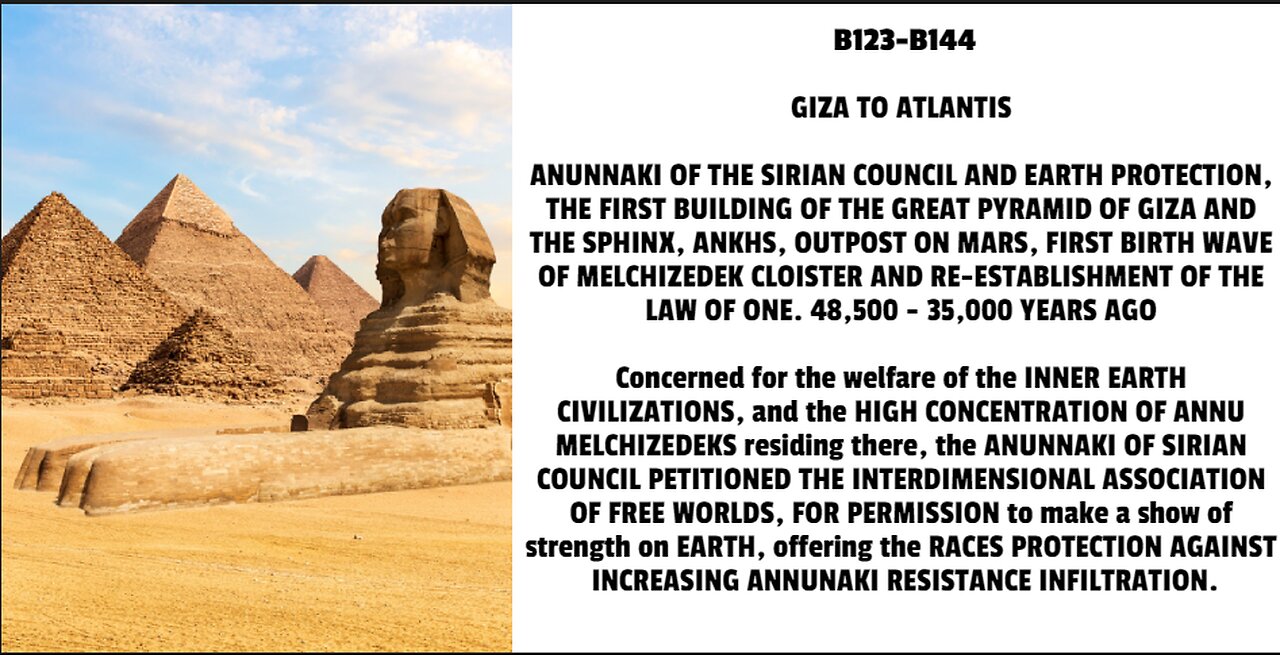 ANUNNAKI OF THE SIRIAN COUNCIL AND EARTH PROTECTION, THE FIRST BUILDING OF THE GREAT PYRAMID OF GIZA