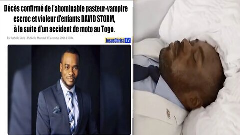LE PASTEUR-VAMPIRE DAVID STORM MORT SUITE A UN ACCIDENT DE MOTO AU TOGO! LE SALAIRE DE SES CRIMES?!?
