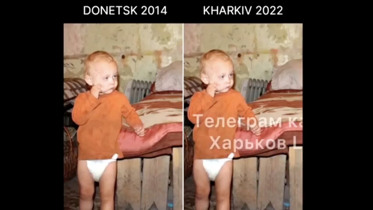 NATO fake news show the suffering of Russian child in Donetsk in 2014 as Kharkov Ukraine in 2022