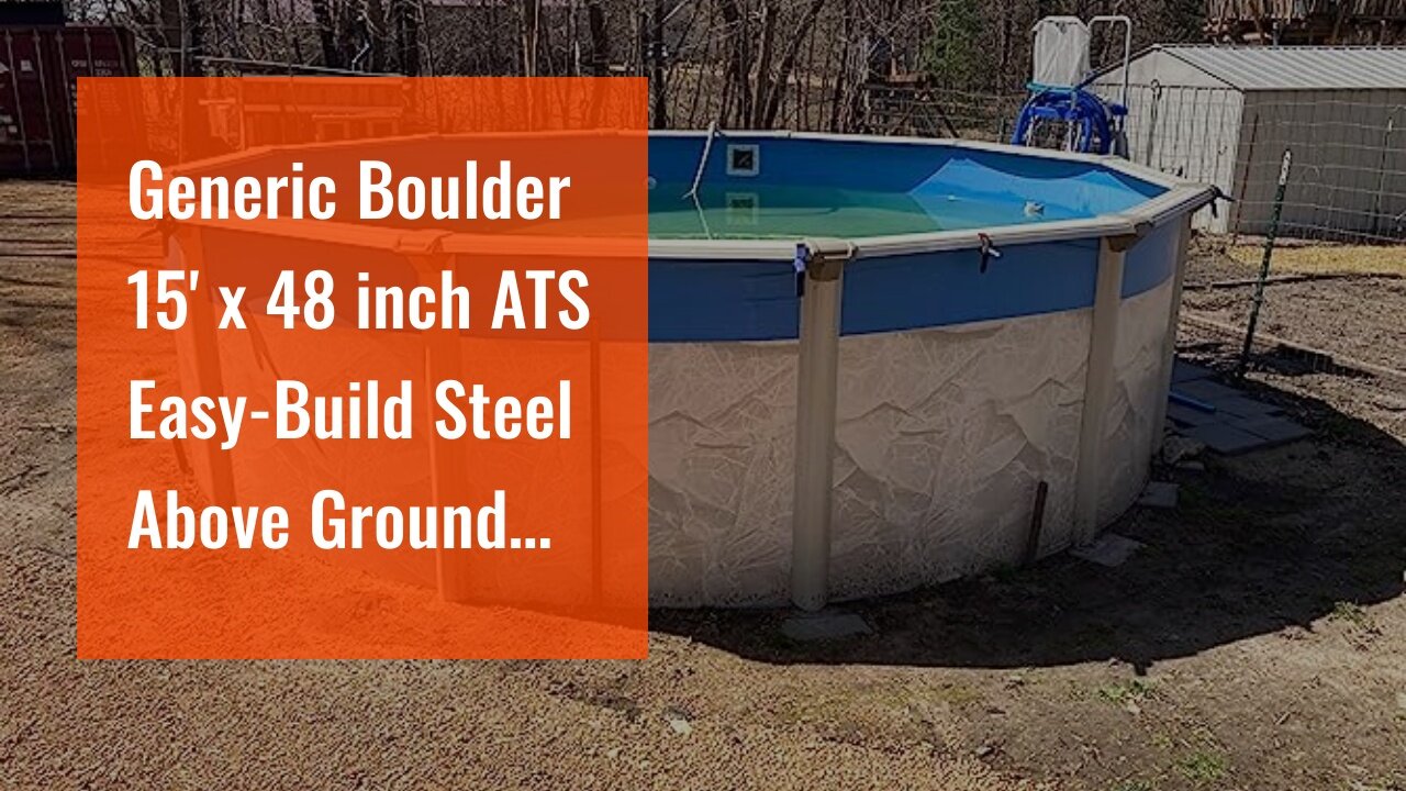 Generic Boulder 15' x 48 inch ATS Easy-Build Steel Above Ground Swimming Pool Kit by WaterThat