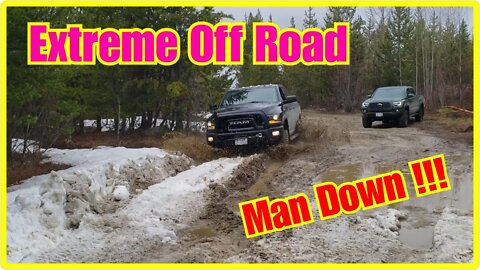 Extreme Off Road Dangerous Elevations | Toyota Tacoma and Dodge Power Wagons battle DEEP snow